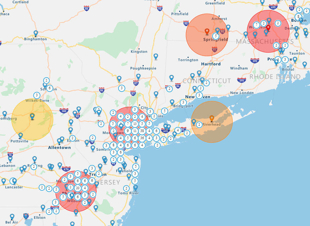 Radius Map: What it is and when to use it - eSpatial