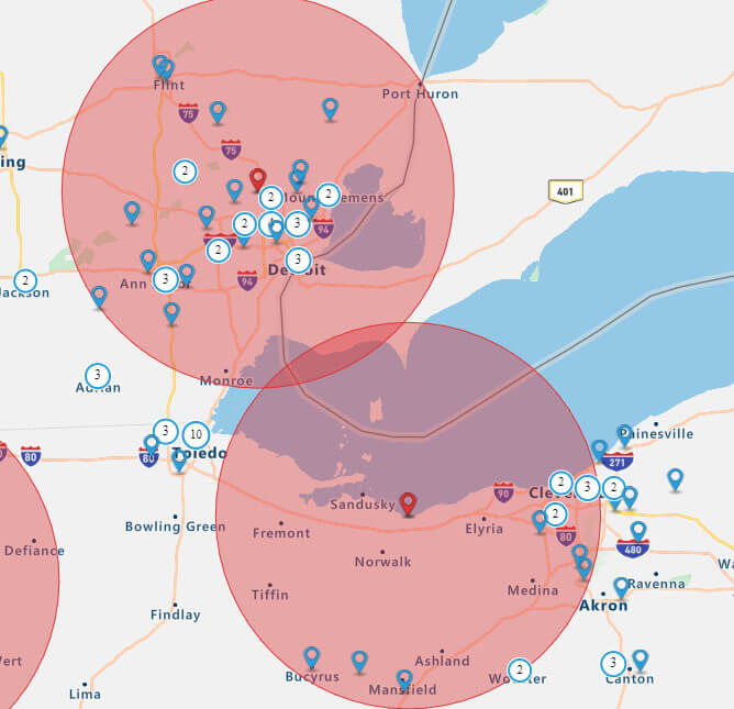 Radius Map Analyze Coverage Areas And More With Espatial