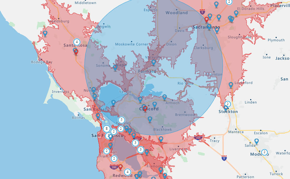 Radius Map: What it is and when to use it - eSpatial