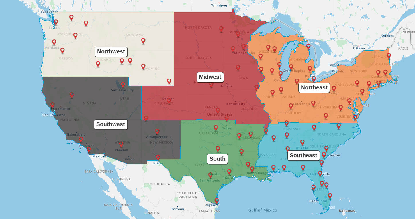 Sales Territory Map Template