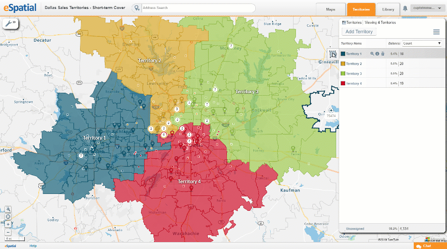 Dynamic impact assessment makes day-to-day territory management easier. You can see how your changes will affect territory balance before you commit to them.