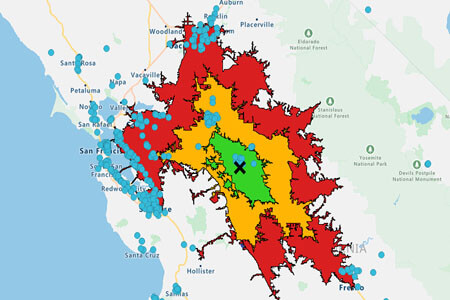 Accounts Lie Outside 60-min Drive Zone