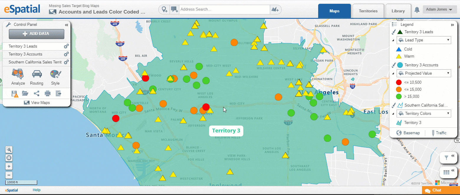 Using Custom Areas To Filter Data