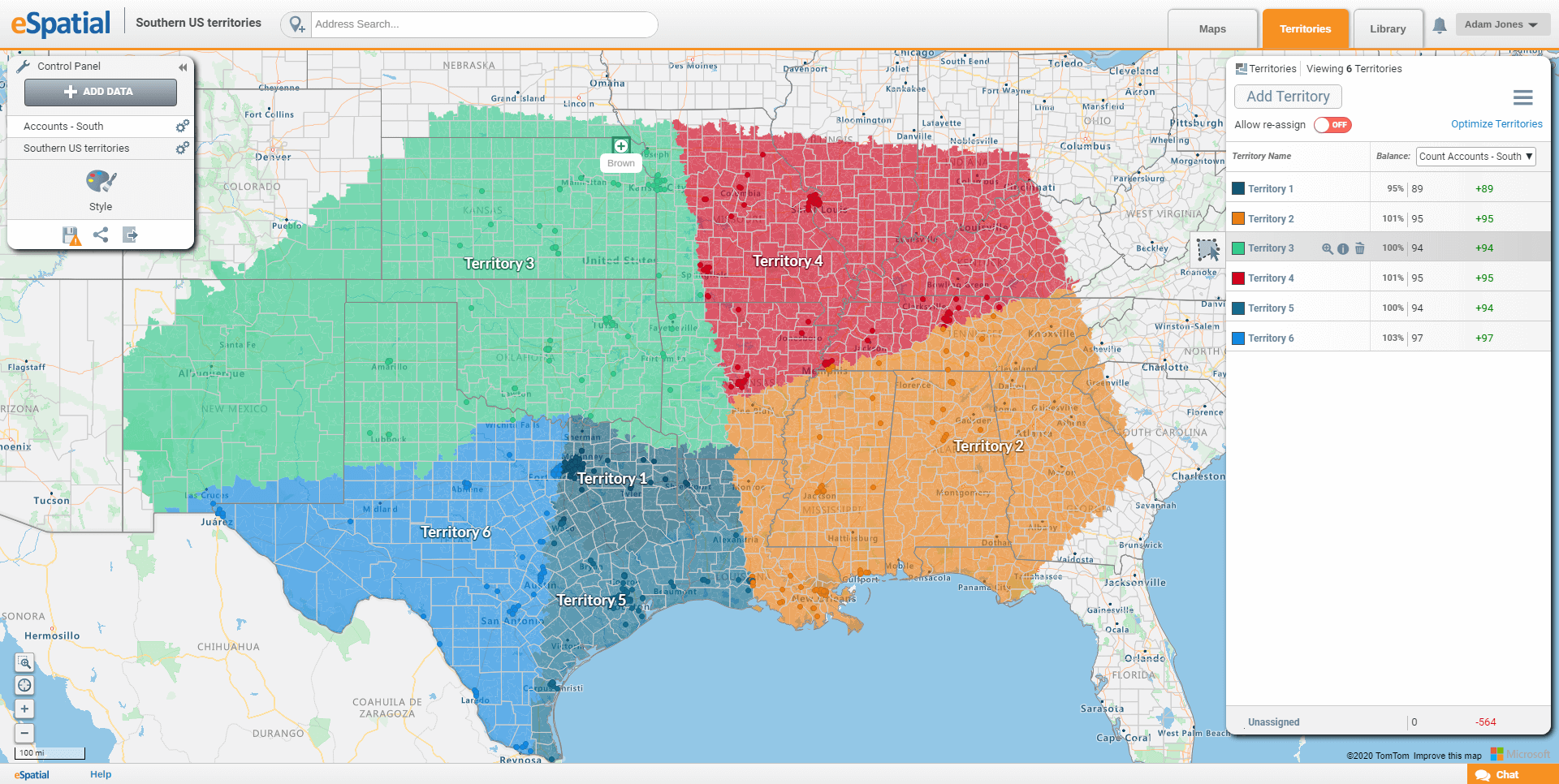 Building territories from the bottom level first helps give you the flexibility needed to create equitable alignments.
