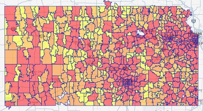 8. Color By Value On Demographic Data Per Zip Code 