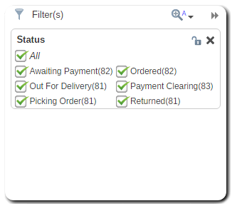 Text filter with less than 50 distinct values