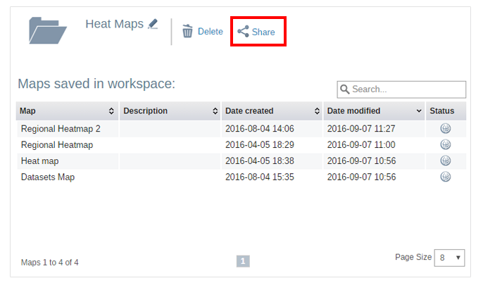 Share an entire workspace of maps