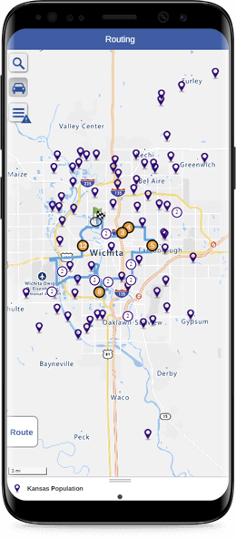 Mobile Phone - Route map
