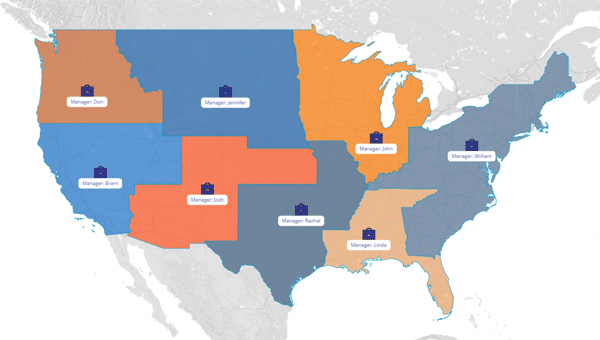 Use case territory visualization